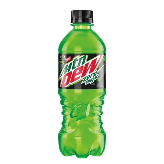 Mountain Dew Zero Sugar Soda 20oz Bottles, Quantity of 10