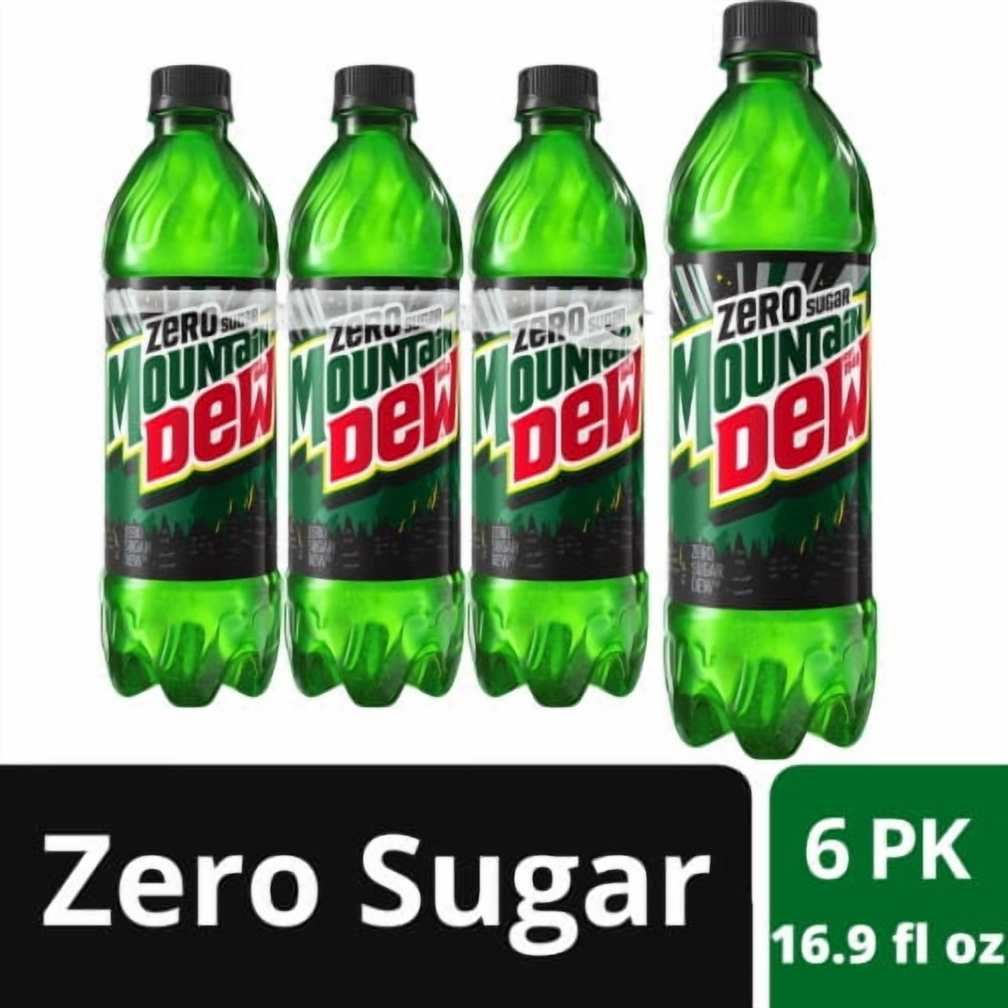 Mountain Dew Zero Sugar Soda Bottles 6 pk / 16.9 fl oz - Pack of 2