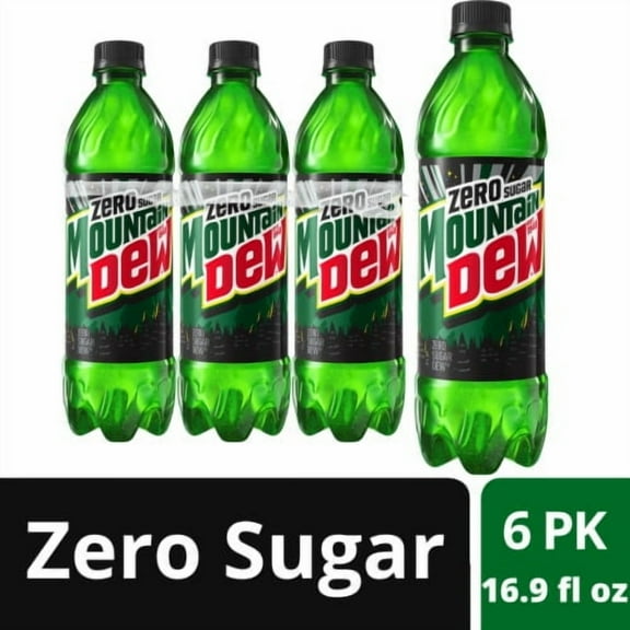 Mountain Dew Zero Sugar Soda Bottles 6 pk / 16.9 fl oz - Pack of 2