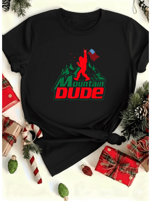 Mountain Dude Bigfoot Hiking Adventure Funny Outdoor Trail Unisex T-Shirt up to size 5XL