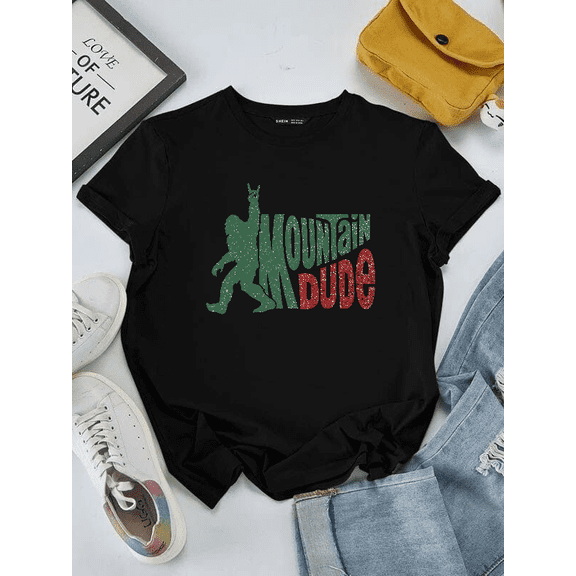 Mountain Dude Funny Bigfoot Sasquatch Adventurer Hiking Unisex T-Shirt, S-5XL