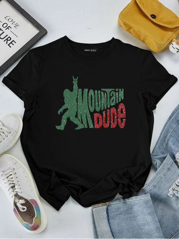 Mountain Dude Funny Bigfoot Sasquatch Adventurer Hiking Unisex T-Shirt, S-5XL
