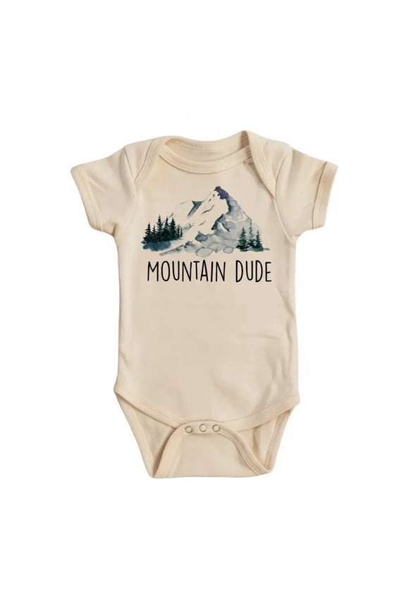 Mountain Dude Newborn Gift Baby Bodysuit