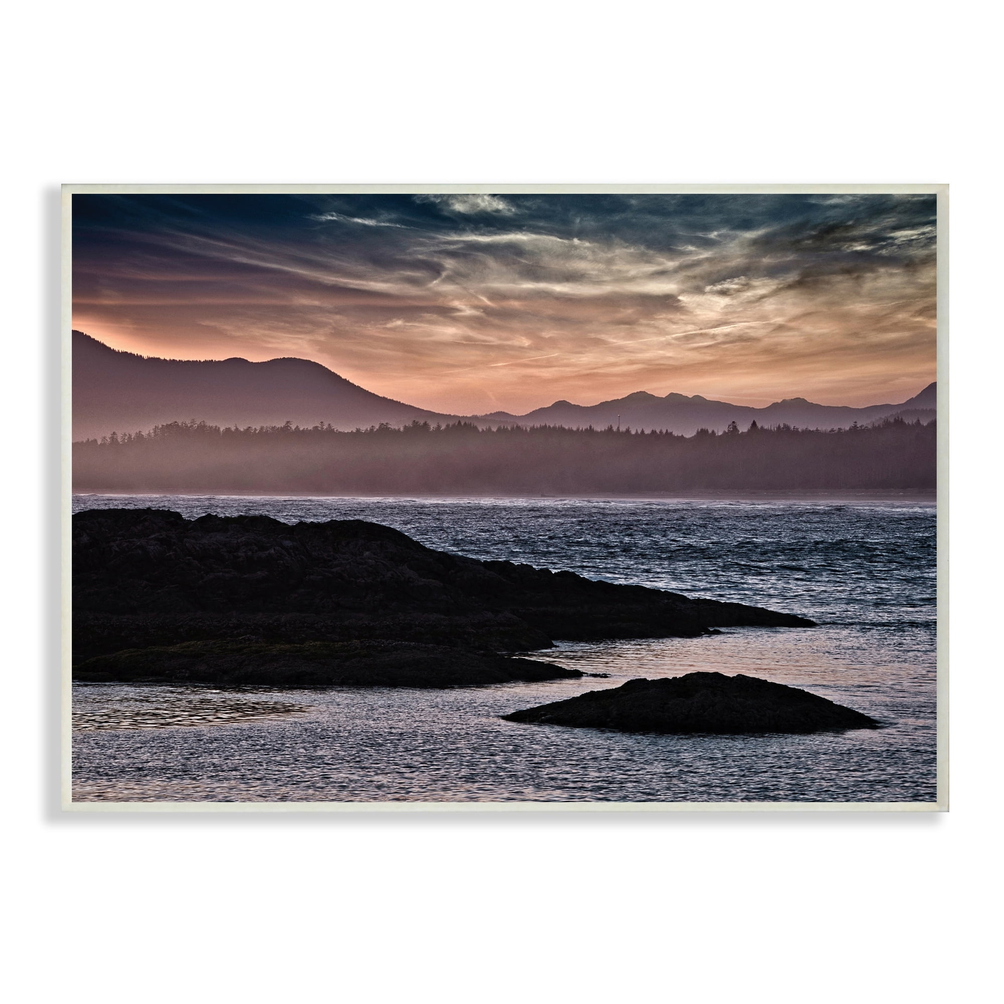 Stupell Industries Mountain Edge Lake Landscape Blue Rippled Water,10 x 15,Designed by Chuck Burdick