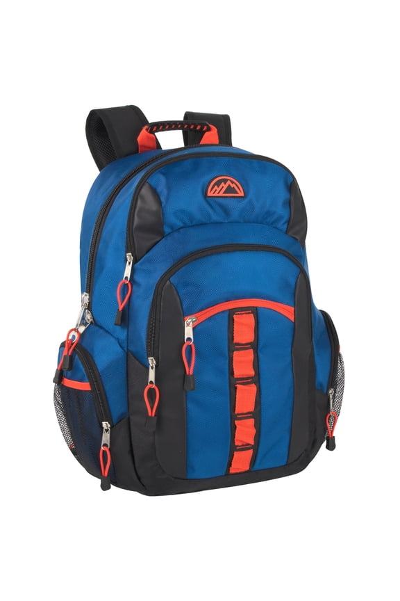 19” Travel Backpack for Adults – Large Laptop Backpack with 19” Tech Sleeve, Multiple Compartments, Padded Air Mesh Back, Travel, Hiking, Work & College (Collegiate Blue)