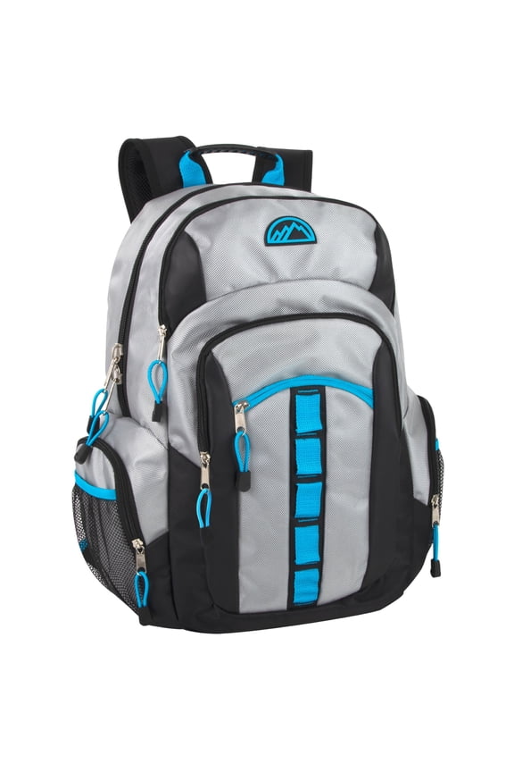 19” Travel Backpack for Adults – Large Laptop Backpack with 19” Tech Sleeve, Multiple Compartments, Padded Air Mesh Back, Travel, Hiking, Work & College (Stadium Gray)