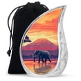 thumbnail image 1 of Mountain Elephant Canvas Urns For Human Ashes adult Female - Large Memorrial Urn For Human Ashes Adult Male - Cremation Decorative Ashes - 10 Inch, 1 of 2