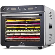 Mountain Essentials 8-Tray Food Dehydrator Machine 700W for Herbs, Meats, Fruits & Veggies   Adjustable Temp, Timer, Drip Tray & Recipe Book