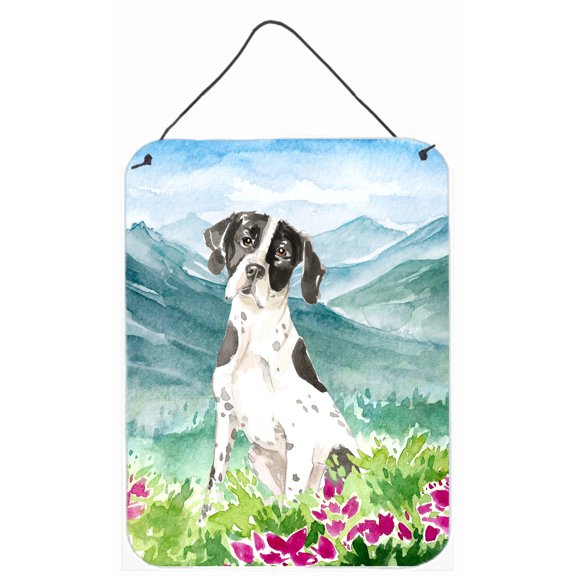 Mountain Flowers English Pointer Wall or Door Hanging Prints