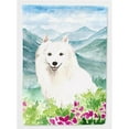 thumbnail image 1 of Mountain Flowers Japanese Spitz Garden Size Flag, 1 of 1