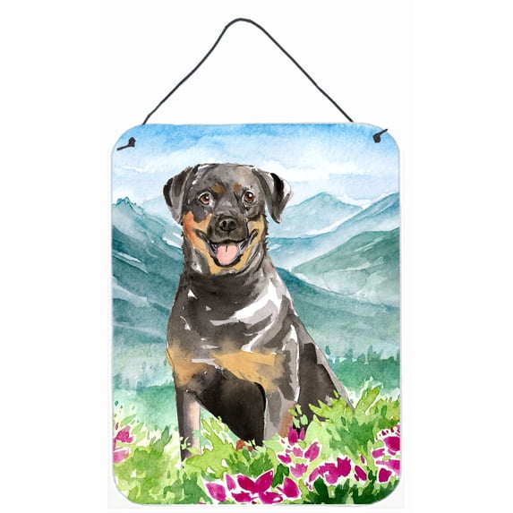 Mountain Flowers Rottweiler Wall or Door Hanging Prints