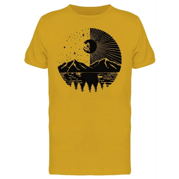 Mountain Forest Art T-Shirt Men -Image by Shutterstock, Male Large