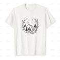thumbnail image 1 of Mountain Forest Moon Scene Retro Nature Adventure Line Artwork Graphic T-Shirt up to size 5XL, 1 of 2