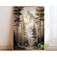 thumbnail image 1 of Mountain Forest Path Pine Tree Wall Art Print, Unframed Paper Poster 11x14in, 1 of 4