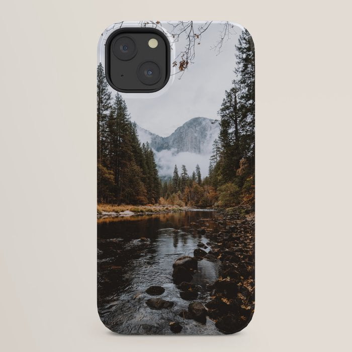 Fall River Series Mountain Forest River Landscape Gray Green Tough Case, Polycarbonate ...