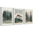 thumbnail image 1 of Mountain Forest Wall Art Decor Watercolor Landscape Canvas Pictures Natural Abstract Wall Art Painting Tree Forest Poster Prints Modern Artwork for Living Room Bedroom Unframed (only canvas), 1 of 6