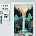thumbnail image 1 of Mountain Forest Waterfall Scenery Door Curtain Nordic Living Room DoorCurtain Porch Partition Curtain Kitchen Rative Half Curtain, 1 of 4