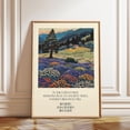 thumbnail image 1 of Mountain Forest Wildflower Meadow Landscape Wall Art Print, Unframed Paper Poster 8x10in, 1 of 4