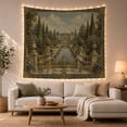 thumbnail image 1 of Mountain Garden Pond With Deer And Pine Trees, Serene Vintage Style for Nature Lovers, Rustic Cabin Decor, New Home Gift Tapestry Wall Hanging for Bedroom and Cabin, 1 of 7