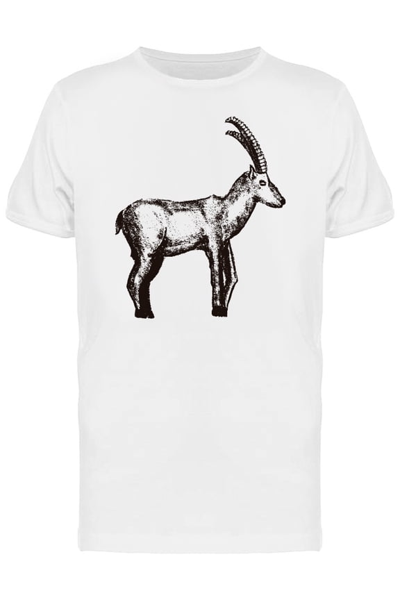 Mountain Goat Sketch T-Shirt Men -Image by Shutterstock, Male Large