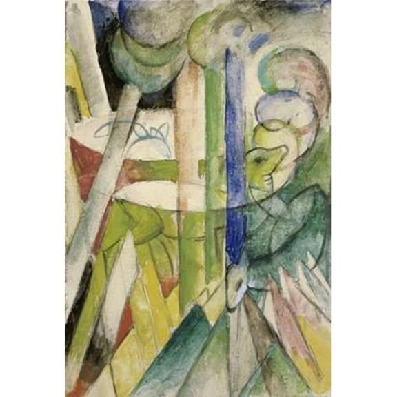 Mountain Goats - Bergziegen Poster Print by Franz Marc