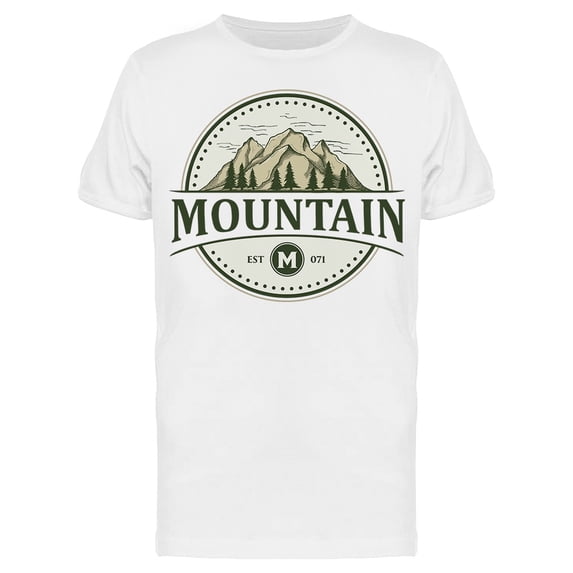 Mountain Hand Drawn T-Shirt Men -Image by Shutterstock, Male 3X-Large