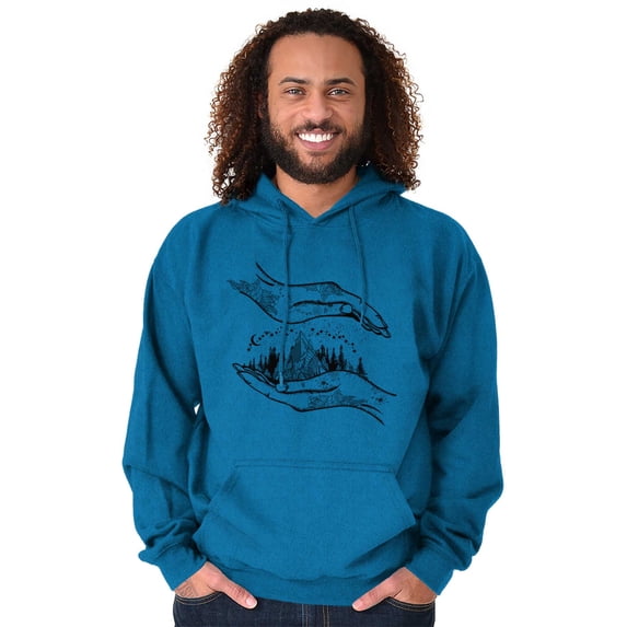Mountain Hands Symbolic Spiritual Hoodie Sweatshirt Women Men Brisco Brands 2X