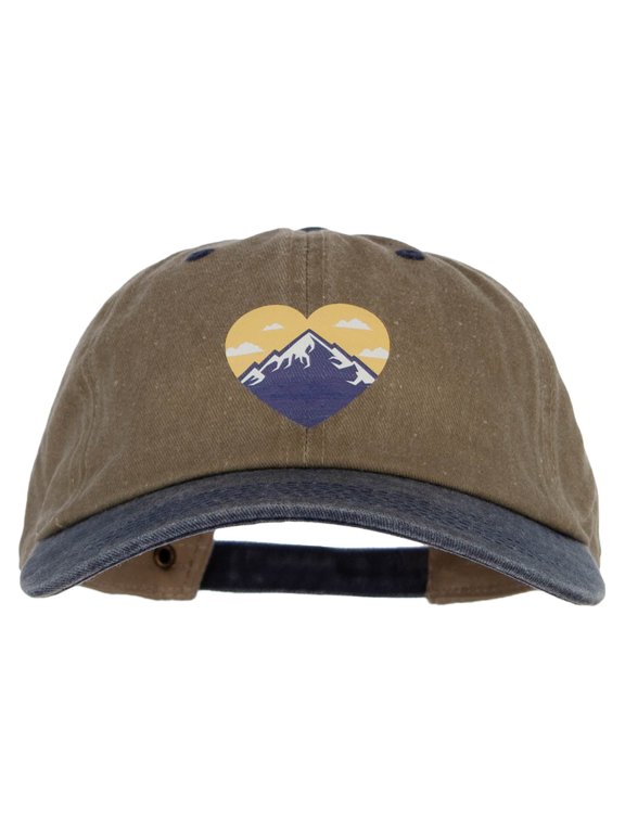Mountain Heart Heat Transfer Pigment Dyed Wash Caps - Khaki Navy OSFM