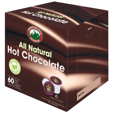 Mountain High All Natural Hot Chocolate K Cups - Milk Chocolate 60 Count
