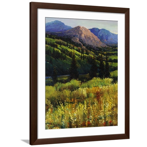 Art.com Mountain High Giclee Print by Tim O'toole, Brown Frame Wall Art, 32" x 40"