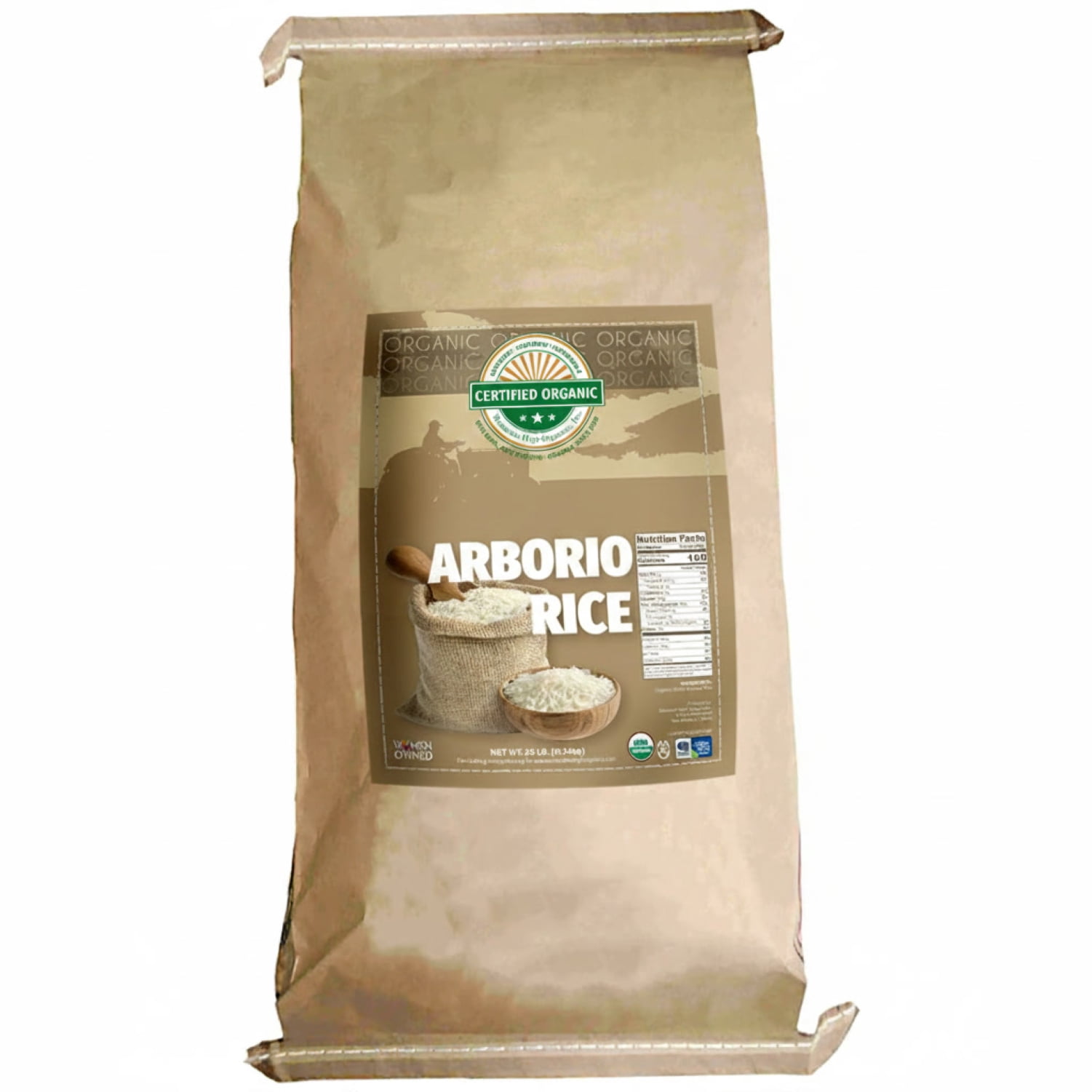 Rice, Arborio 25LB BAG, USDA Certified Organic & GMO Free, Sustainable ...
