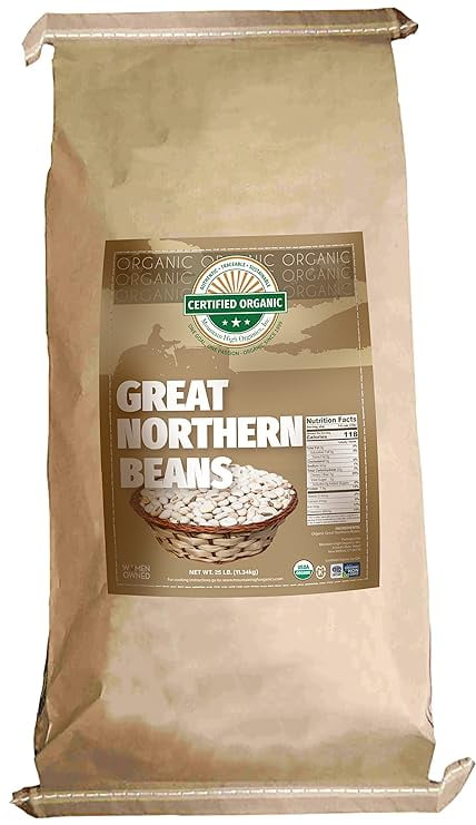 Mountain High Organics - 25 lbs, Certified Organic Great Northern Beans