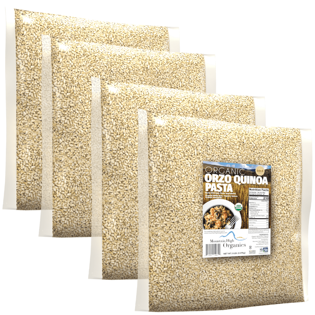 Mountain High Organics 5 lb. (4 pack) Gluten Free Orzo Pasta