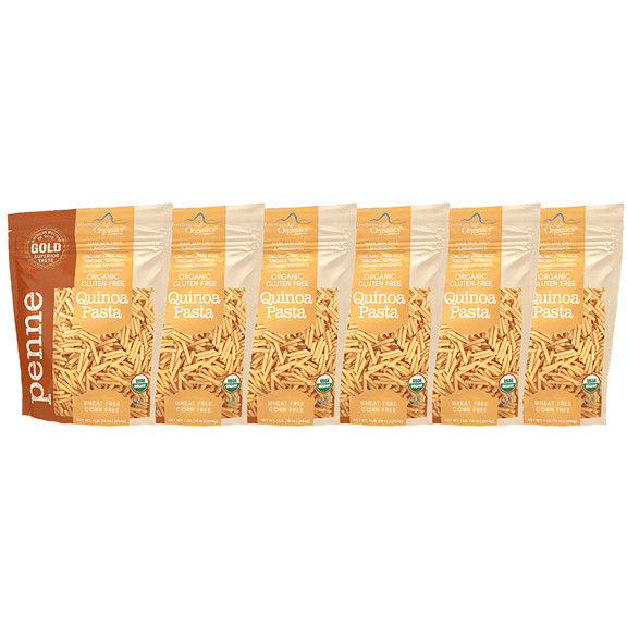 Mountain High Organics Gluten Free Organic Quinoa Pasta, Penne - 1lb Bags (Pack of 6)