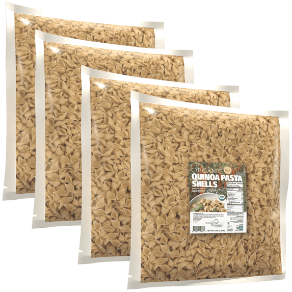 Mountain High Organics Gluten Free Organic Quinoa Pasta, Shells - 5lb Bags (Pack of 4)
