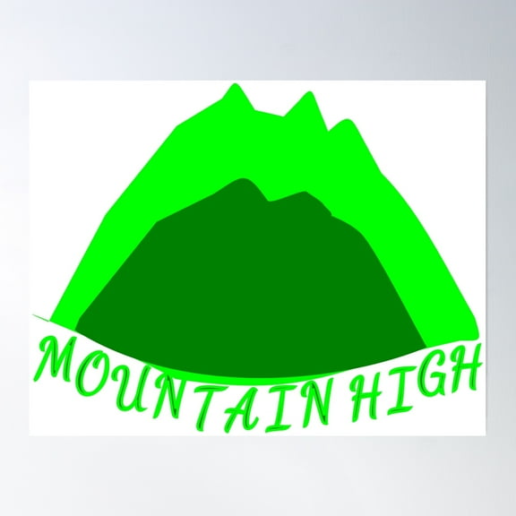 Mountain High Poster Wall Art, Modern Wall Decor, 8x12 UNFRAMED