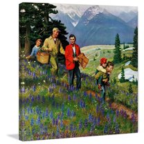 "Mountain Hike" Painting Print on Wrapped Canvas