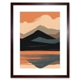 thumbnail image 1 of Mountain Hills Reflection in Lake Boho Landscape Artwork Framed Wall Art Print 9X7 Inch, 1 of 5