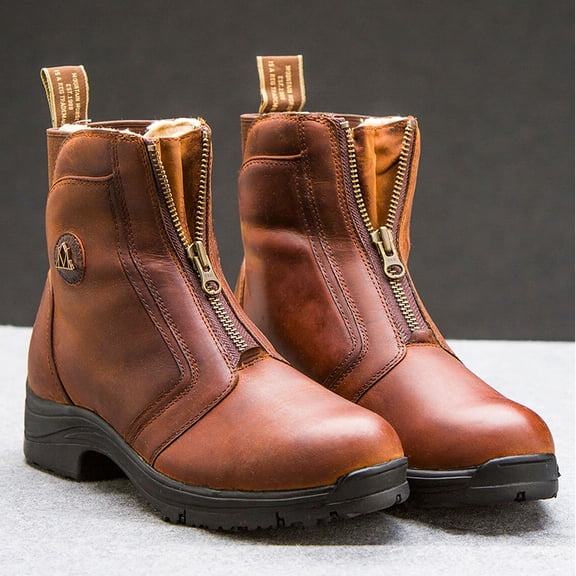 MOUNTAIN HORSE Women's Snowy River ZIP Paddock Boots, Color: Brown, Size: 10-R