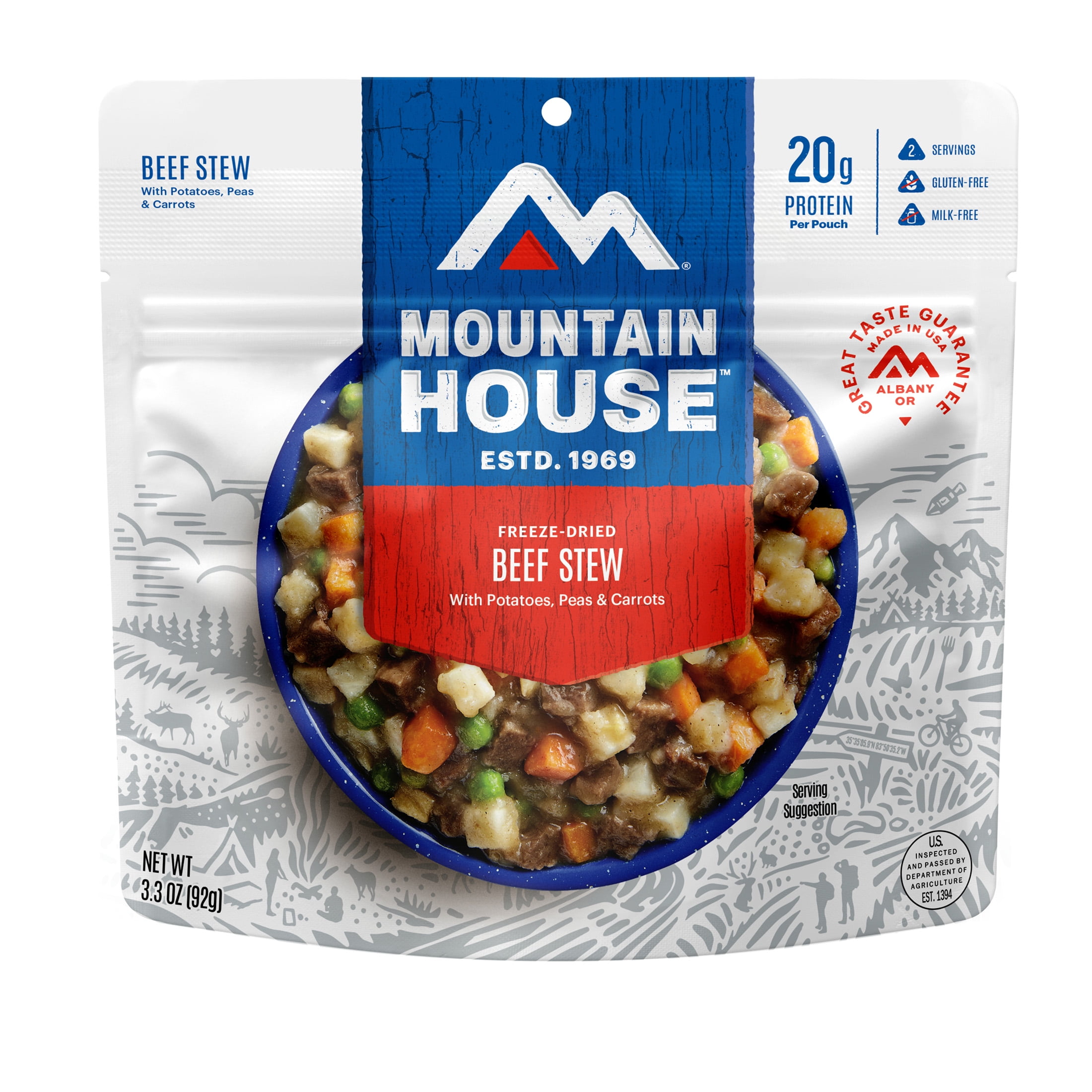 Mountain House Gluten-Free Freeze-Dried Beef Stew with Vegetables