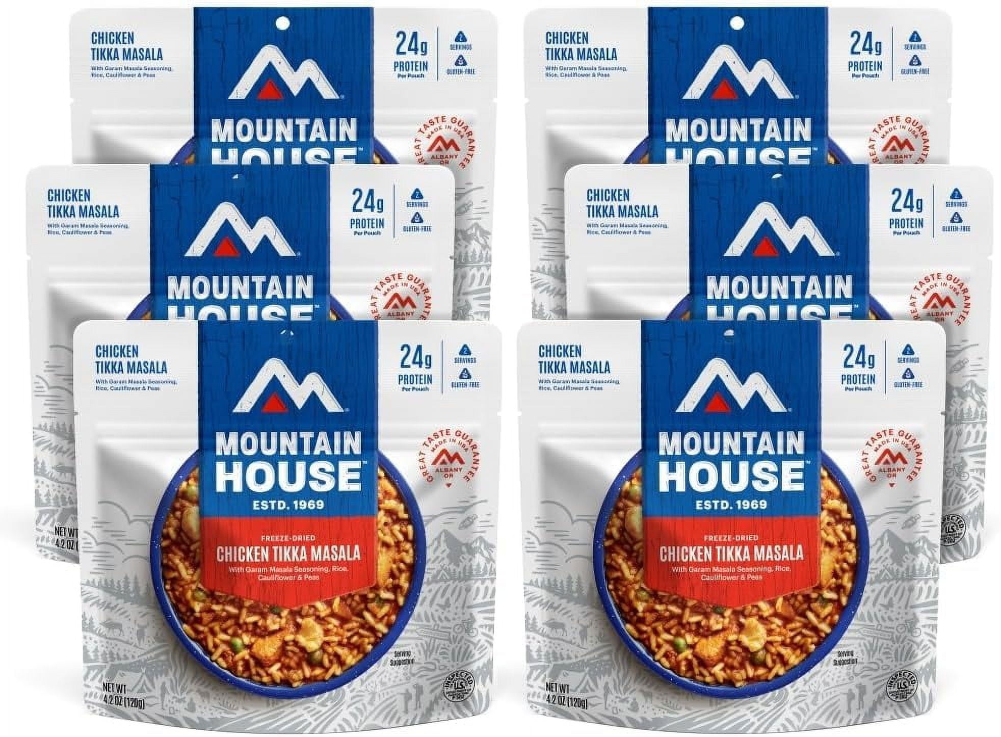 Mountain House Chicken Tikka Masala Packaged Meals, (Pack of 6)