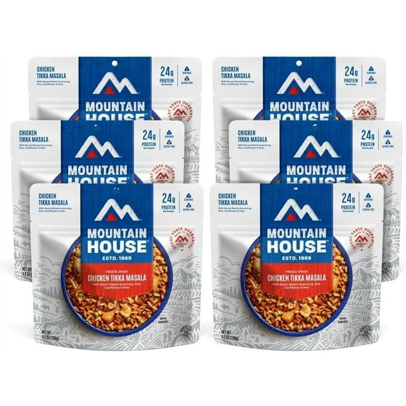 Mountain House Chicken Tikka Masala Packaged Meals, (Pack of 6)