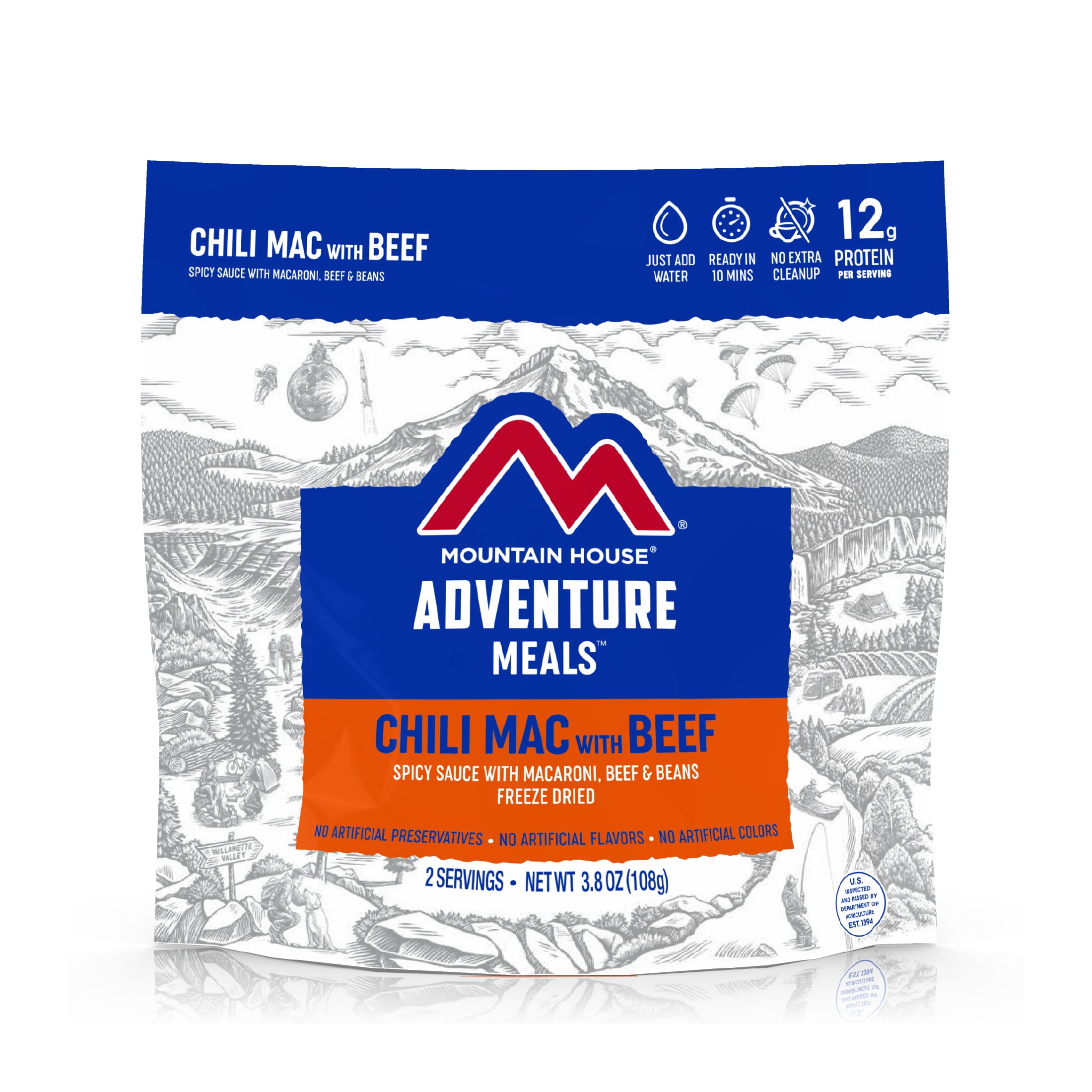 Mountain House Chili Mac w/Beef, FreezeDried Food, 2 Servings