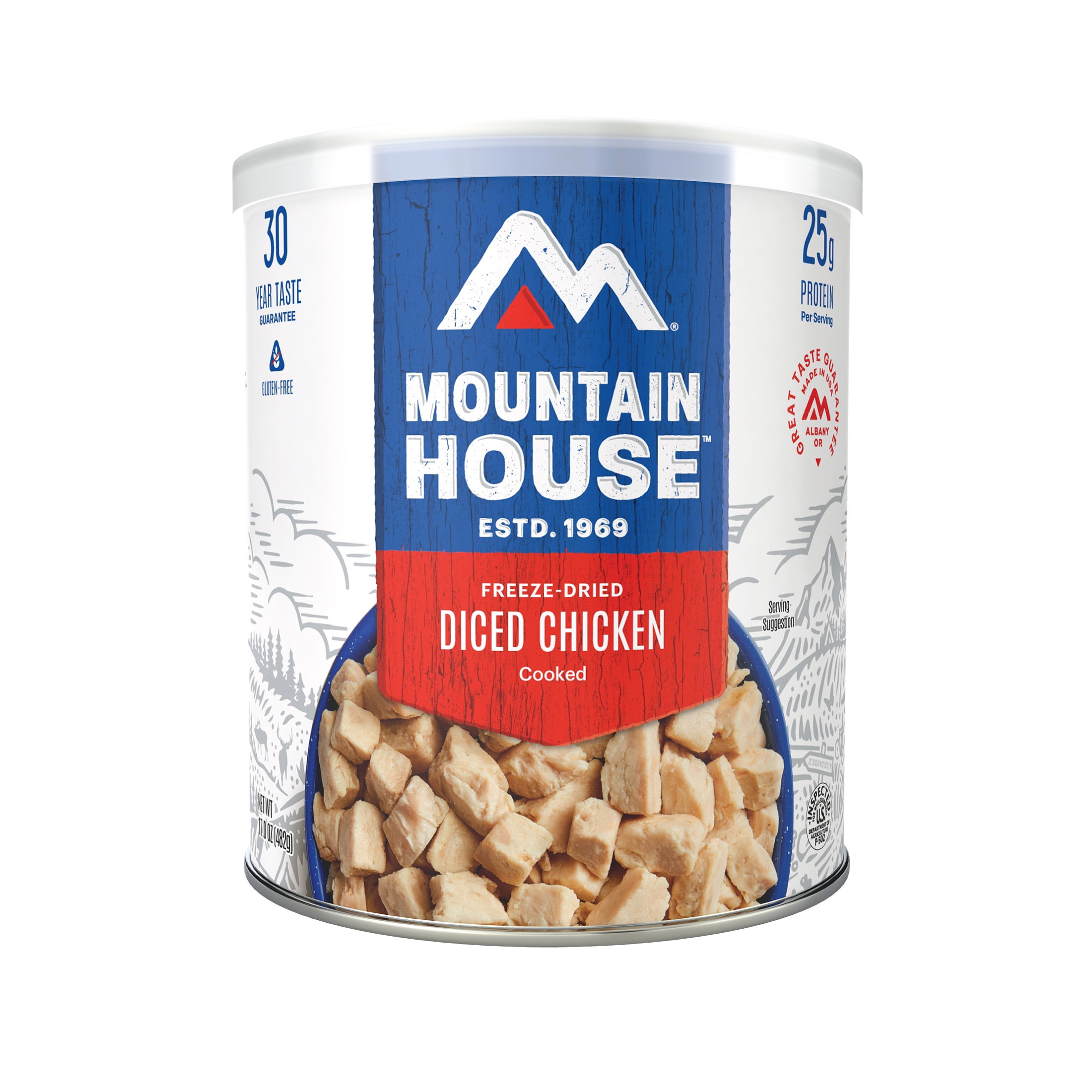 Mountain House Freeze Dried Diced Chicken, 14 Servings