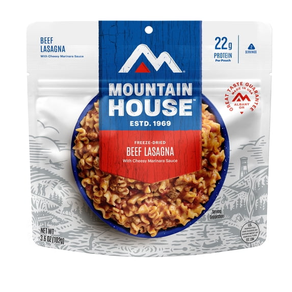 Mountain House Freeze-Dried Lasagna With Meat Sauce - 2.5 Servings