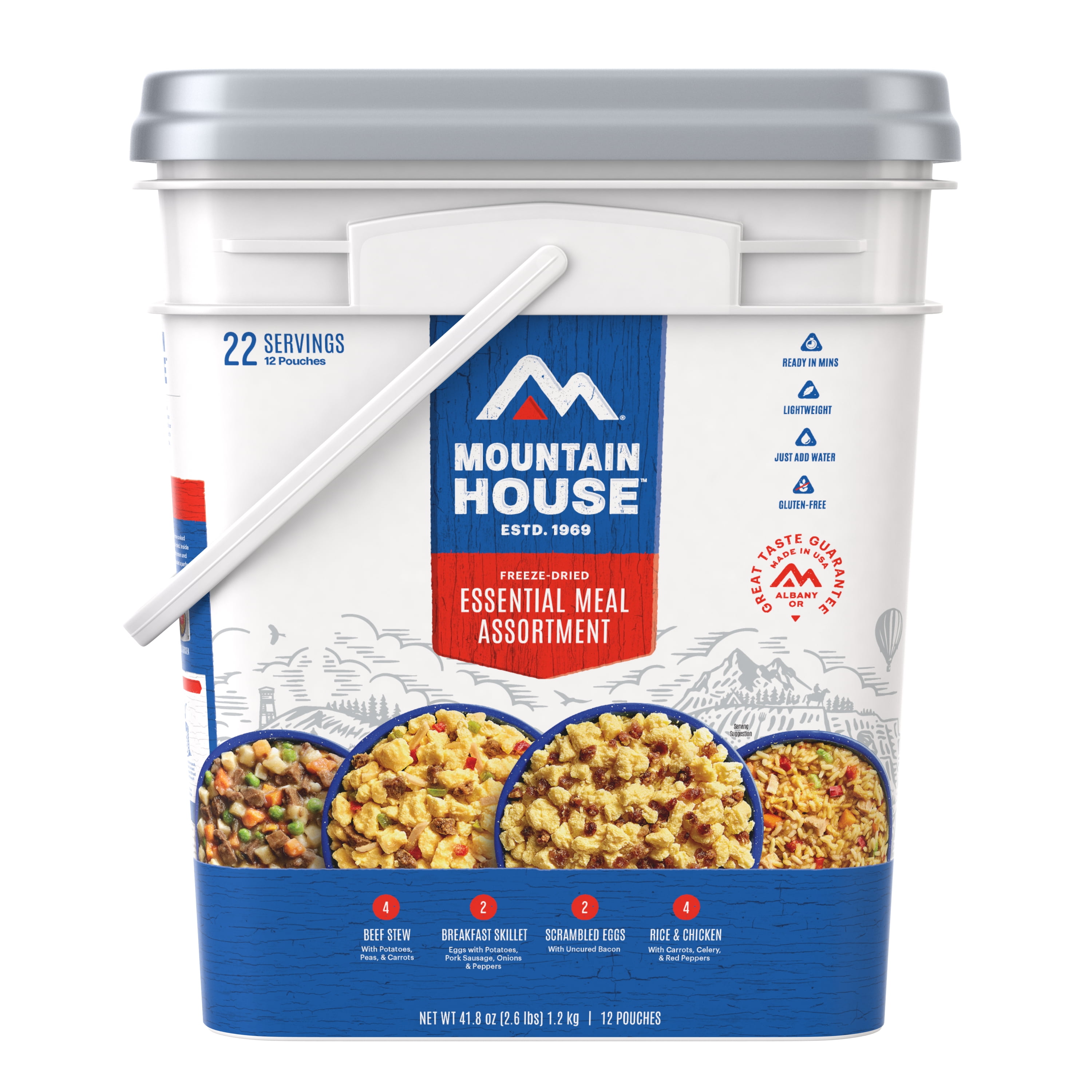 Mountain House Gluten-Free Freeze-Dried Meal Assortment Bucket