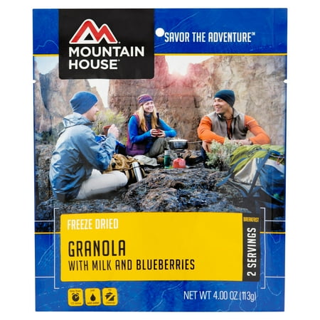 Mountain House Granola With Milk And Blueberries