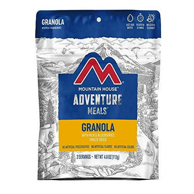 Mountain House Granola with Milk & Blueberries Freeze Dried Backpacking & Camping Food 2