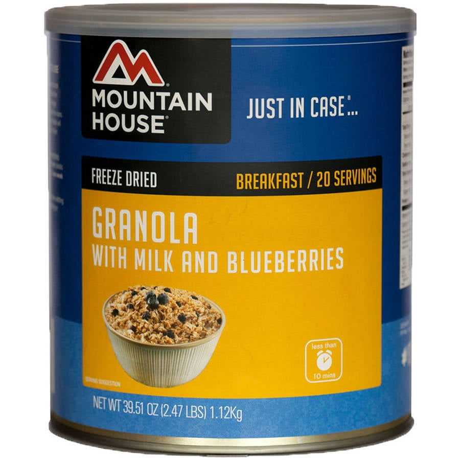 Mountain House Granola with Milk and Blueberry Can