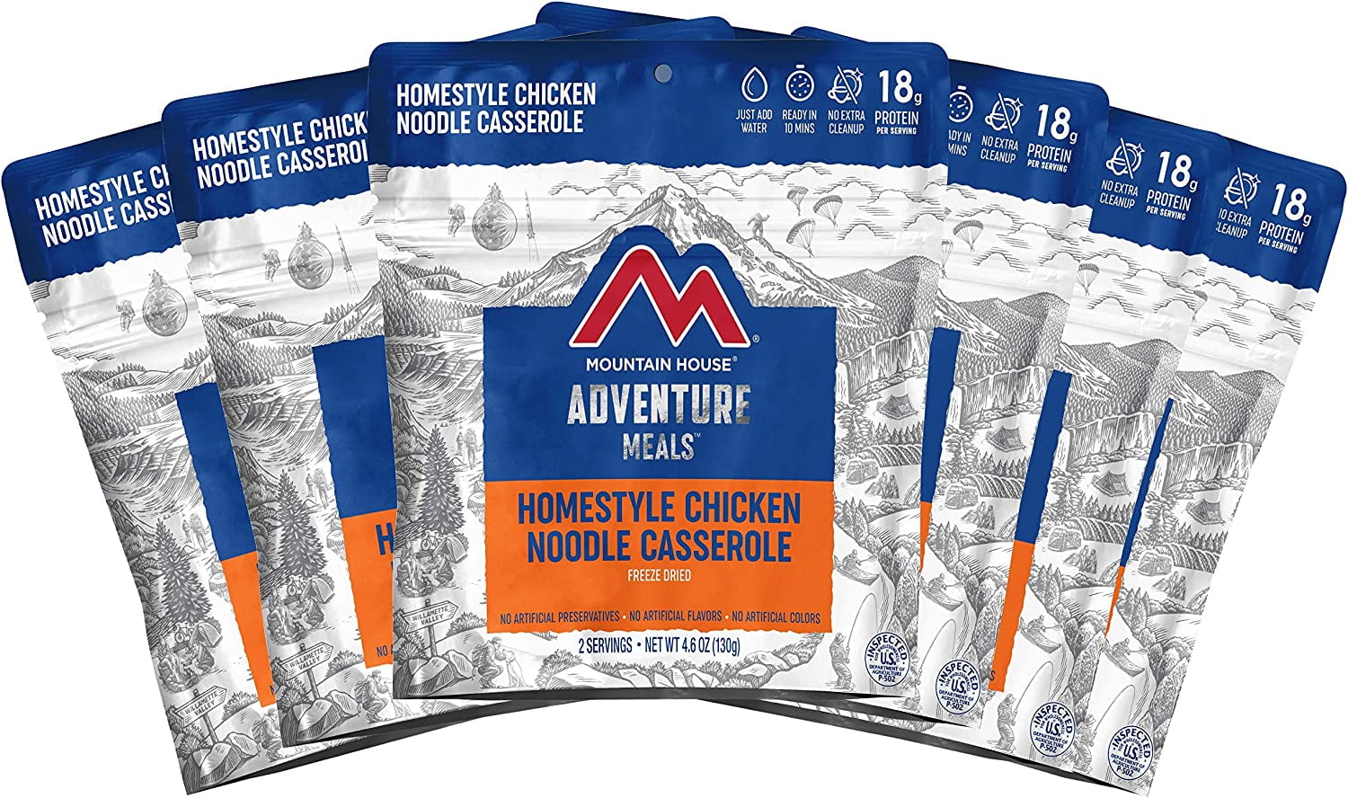 Mountain House Homestyle Chicken Noodle Casserole | Freeze Dried Backpacking \u0026 Camping Food | Survival \u0026 Emergency Food- 6 Pouches